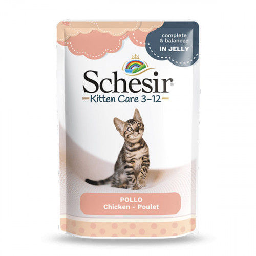 شيزر اظرف الدجاج للقطط الصغيرة Schesir 85g