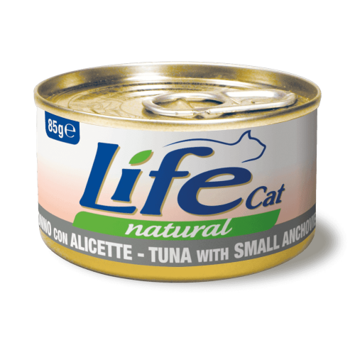 لايف كات معلبات التونا مع سمك الانشوفة الصغير Life...