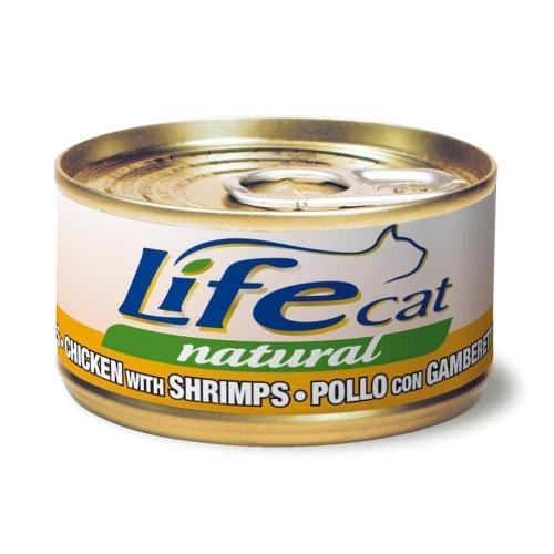 لايف كات معلبات الدجاج مع الجمبري LifeCat 85g