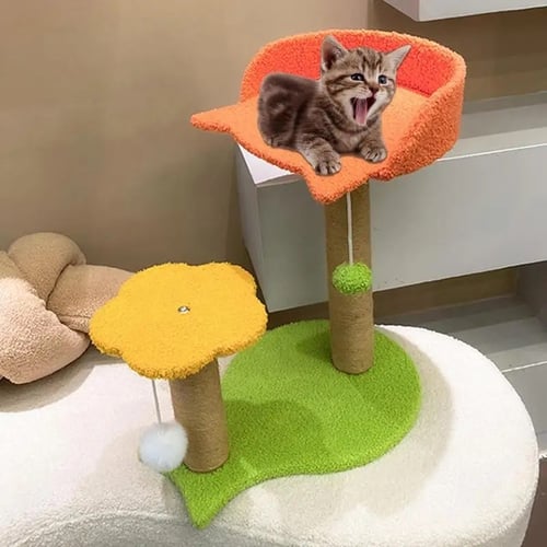 خداشة للقطط مع 2 رفوف