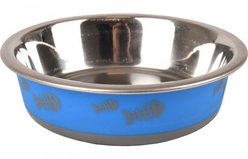 فلامينجو وعاء ازرق برسومات للقطط والكلاب FLAMINGO...