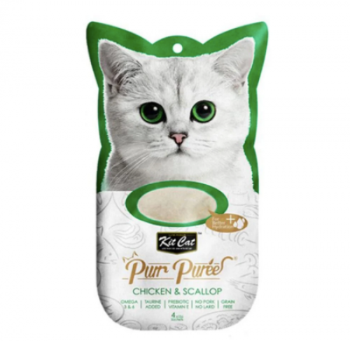كت كات مكافأة الدجاج والمحار مهروس 15غ×4 Kit Cat