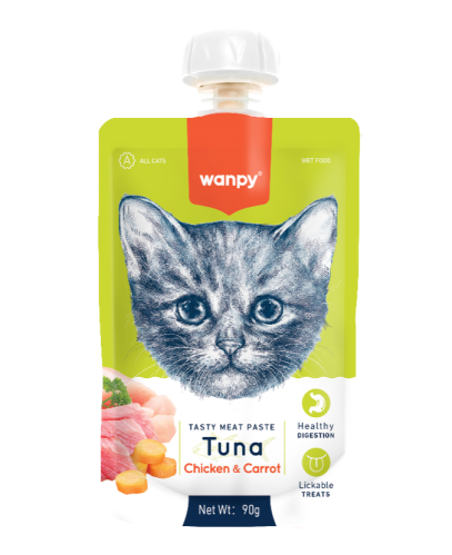 وانبي المعجون اللذيذ للقطط بالتونا والدجاج والجزر...