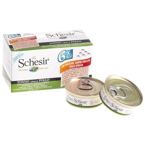 شيزر معلبات متعددة بالتونا مع الدجاج Schesir 6x50g