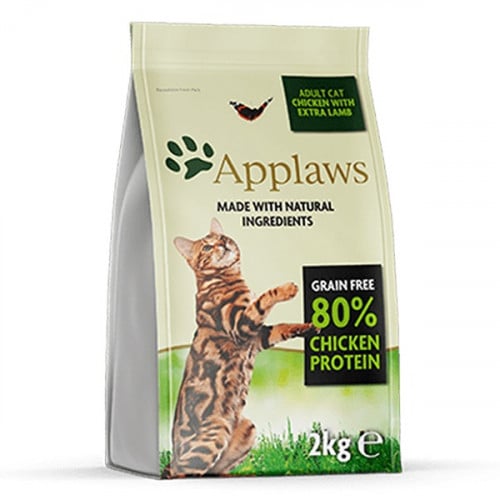 ابلاوز طعام جاف بالدجاج ولحم الضأن للقطط باحجام مت...