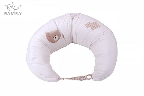 مخدة رضاعة (2 في1) للرضاعة + بطانية --لون بيج