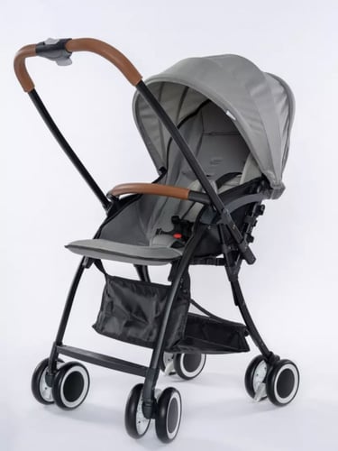 عربية أطفال خفيفة الوزن مع ظهر مائل ومظلة وقضيب دف...