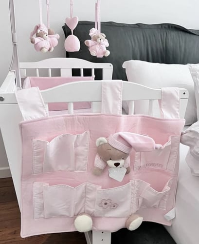 منظم للسرير / سرير -وردي