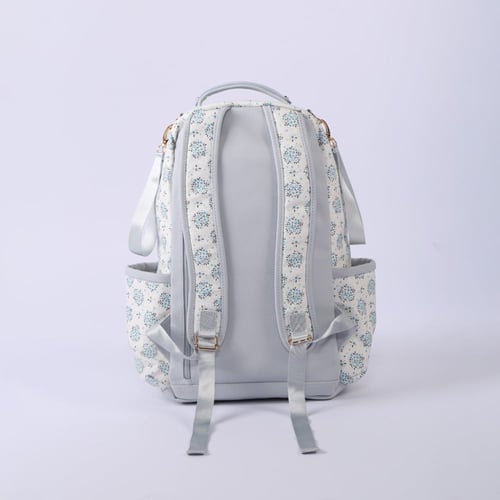 شنطة مواليد جلد أسباني-ازرق