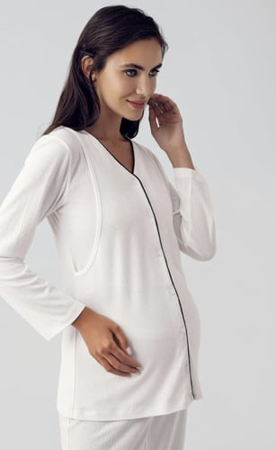 بجامة تركية من قطعتين- أبيض