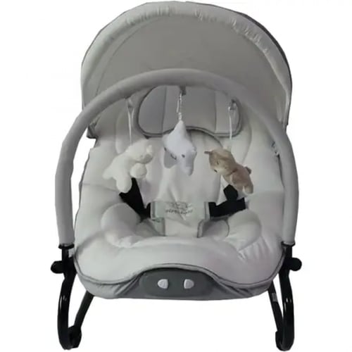 إلفي بيبي كرسي هزاز للأطفال مزود بموسيقى لون رمادي...