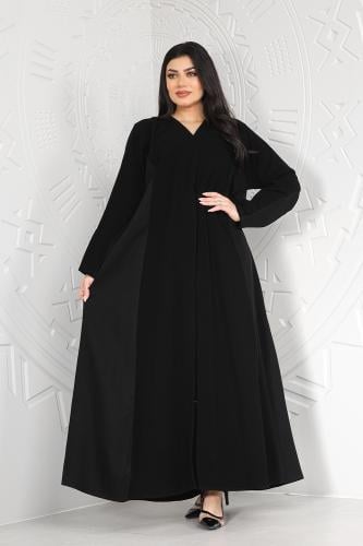 عباية قماش ملكي الفاخر تدخيلة كتان في الجوانب والك...