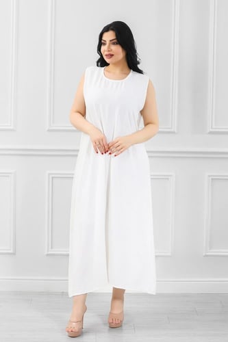 فستان ميدي طويل فلو حفر