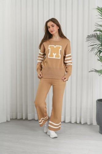 ترنج شتوي كاجوال مخطط بأكمام طويلة وجيب