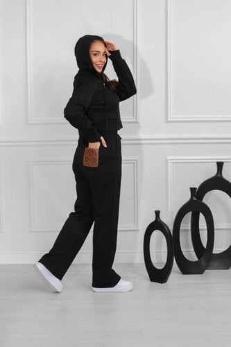 ترنج شتوي كاجوال سحاب بأكمام طويلة وجاكيت قصير