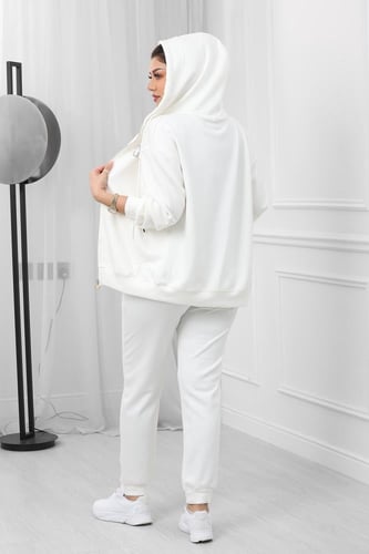 ترنج شتوي كاجوال هودي بسحاب وبنطال