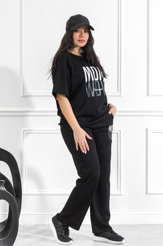 ترنج نسائي كاجوال طبي أكمام متوسطة الطول و تيشرت ط...