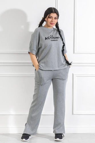 ترنج نسائي كاجوال طبي أكمام متوسطة الطول مزين بطبع...