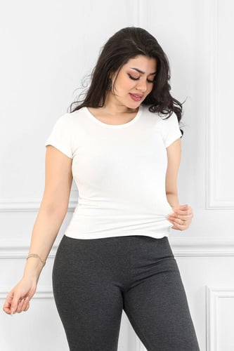 توب نسائي قطن بأكمام قصيرة