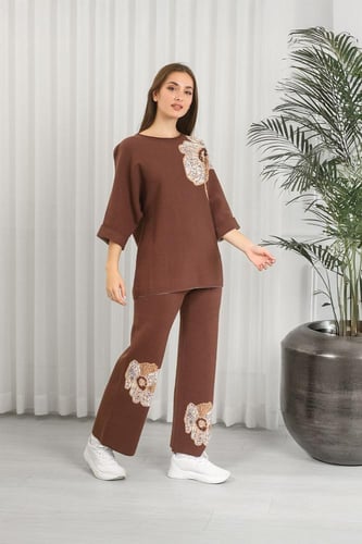 ترنج شتوي كاجوال مورد بأكمام متوسطة الطول