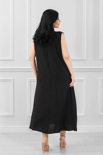 فستان ميدي طويل فلو حفر