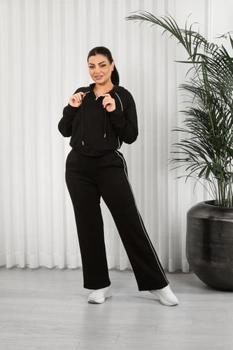 ترنج شتوي كاجوال سحاب بأكمام طويلة وقبعة