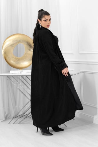 فروة شتوية طويلة صوف ناعم مبطنة بالفرو من الداخل و...