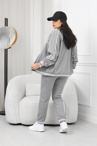 ترنج شتوي كاجوال توب بسحاب مزموم بأكمام طويلة