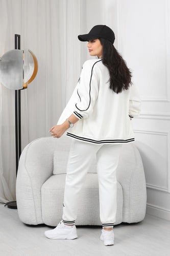 ترنج شتوي كاجوال توب بسحاب مزموم بأكمام طويلة