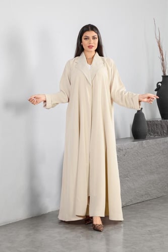 عباية كريب ناعم دبل كلوش