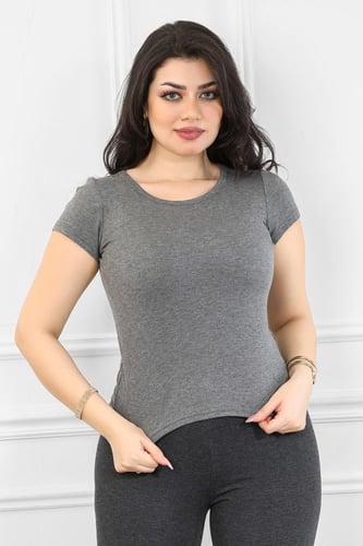 توب نسائي قطن بأكمام قصيرة