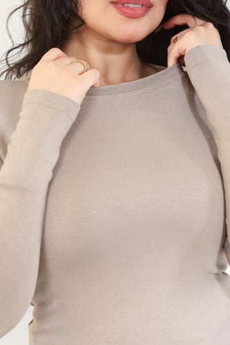 توب نسائي قطن بأكمام طويلة