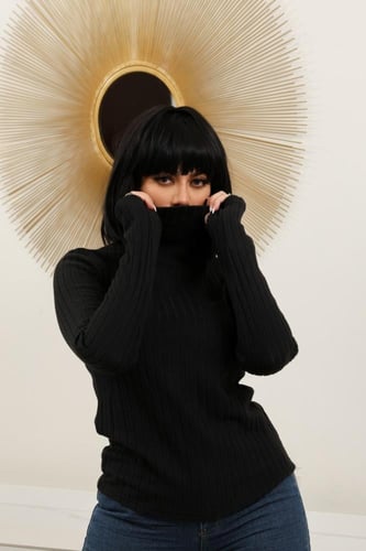 هاينك نسائي متعدد الألوان بأكمام طويلة