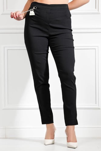 بنطال كاجوال نسائى ضيق بخصر مطاطي مع اكسسوار