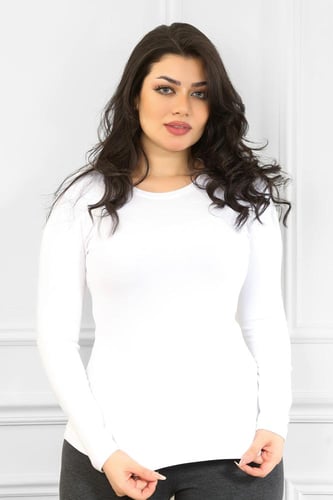 توب نسائي قطن بأكمام طويلة