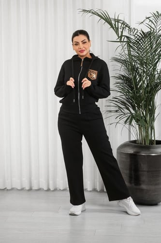 ترنج شتوي كاجوال سحاب بأكمام طويلة وقبعة