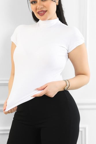 توب نسائي هاينك بأكمام قصيرة