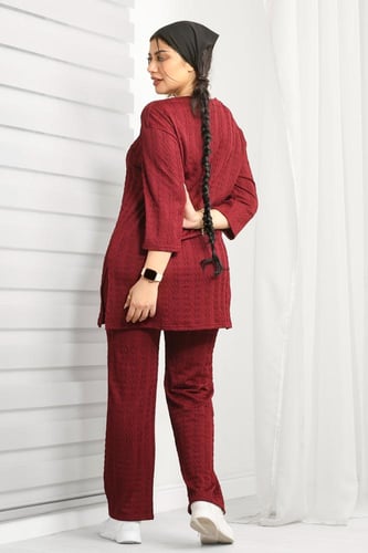 ترنج نسائي كاجوال بقماش نافر وأكمام لمنتصف الساعد...