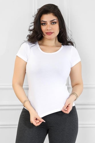 توب نسائي قطن بأكمام قصيرة