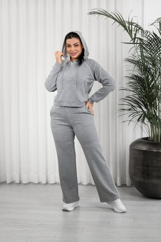 ترنج شتوي كاجوال سحاب بأكمام طويلة وقبعة