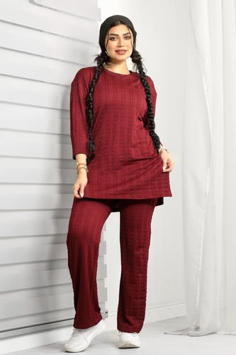 ترنج نسائي كاجوال بقماش نافر وأكمام لمنتصف الساعد...