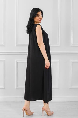 فستان ميدي طويل فلو حفر