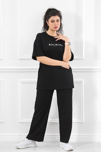 ترنج نسائي كاجوال طبي أكمام متوسطة الطول و تيشرت ط...