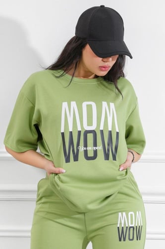 ترنج نسائي كاجوال طبي أكمام متوسطة الطول و تيشرت ط...