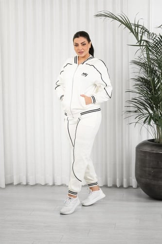 ترنج شتوي كاجوال سحاب رياضي مزموم مع قبعة