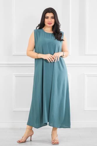 فستان ميدي طويل فلو حفر