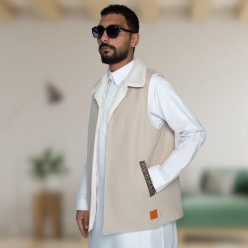 سديري بيج مع فرو ابيض من الداخل