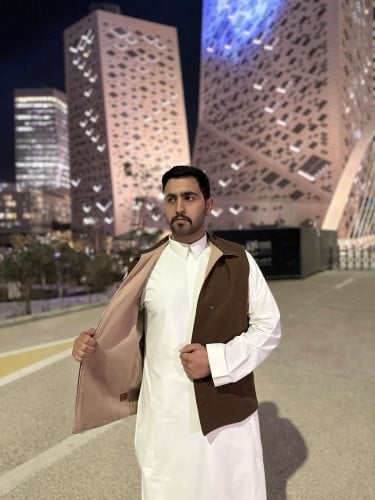 سديري دبل فيس لون عمودي مع بيج