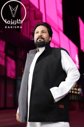 سديري دبل فس اسود مع رصاصي