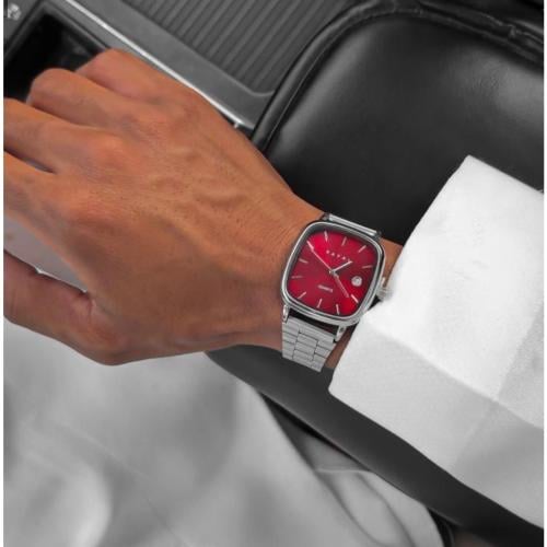 ساعة رجالي LTP كابلز فضي